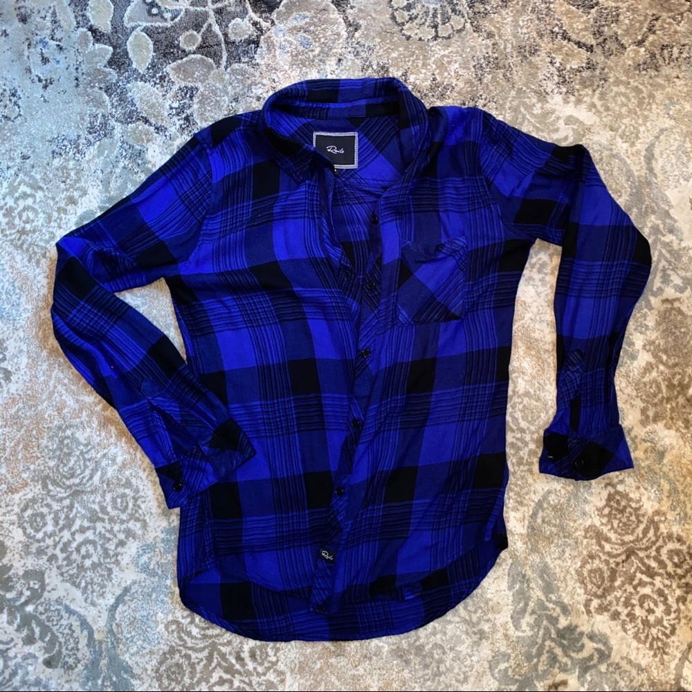 Rails plaid button down